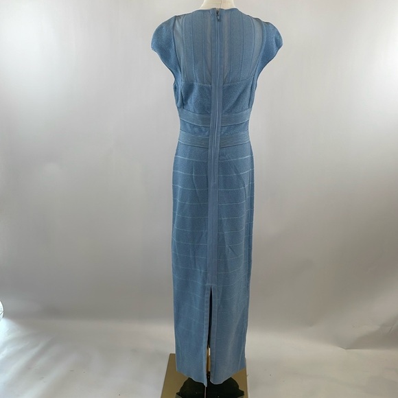 Herve Leger Sheer Bustier Gown L - Picture 9 of 13